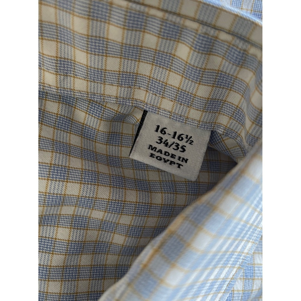 J. M. Haggar Mens Dress Shirt 16 1/2-34/33 Slim Fit Performance Gingham Check - Picture 5 of 12